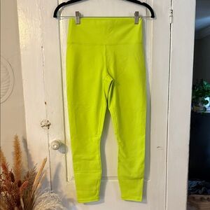 Fabletics Neon Yellow PowerHold High Waisted 7/8 Leggings